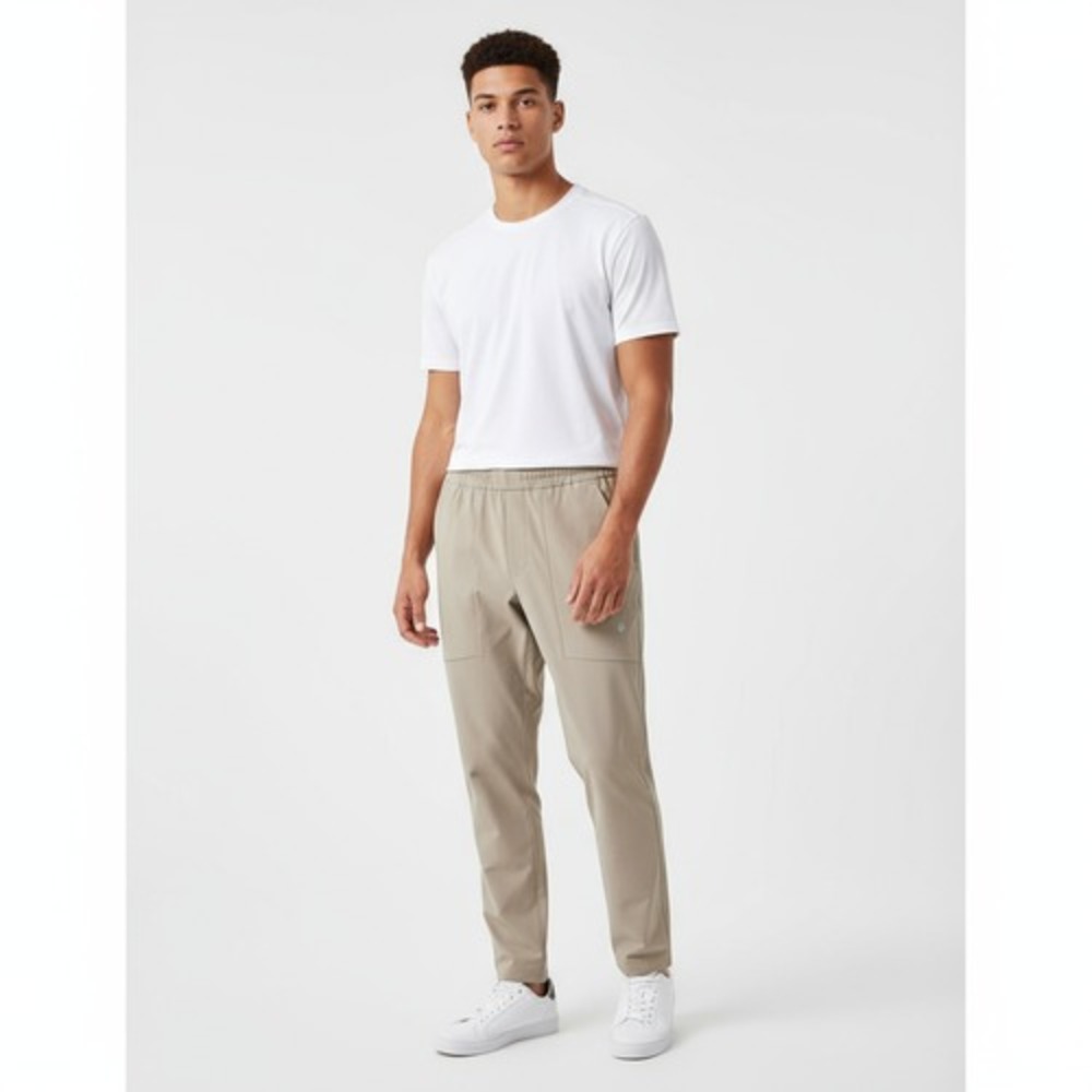 Lululemon Lab Utilitech Pull-On Pants Mens M Khaki‎ Good Tapered Stretch Utility